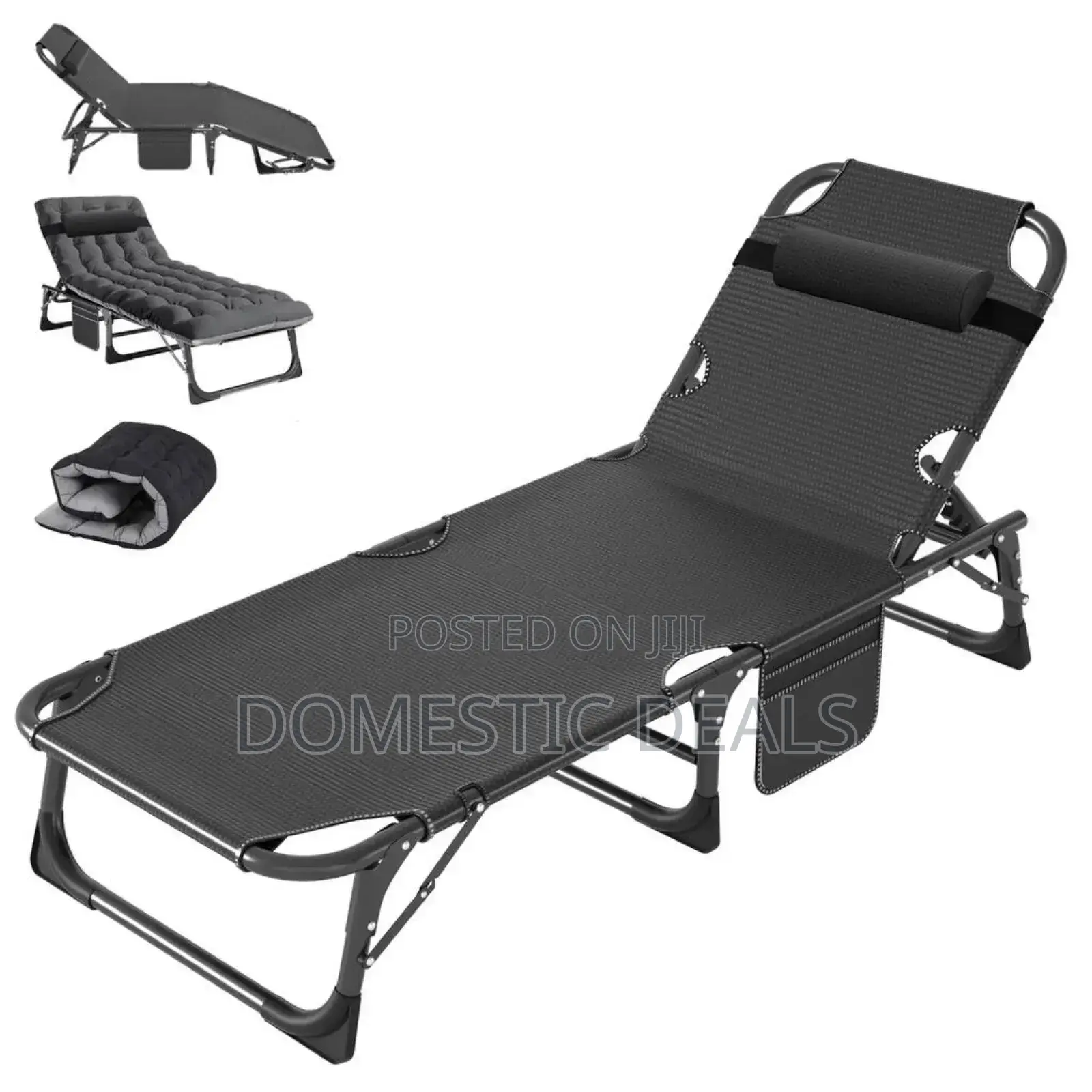 Portable Light Weight Foldable Bed Recliner