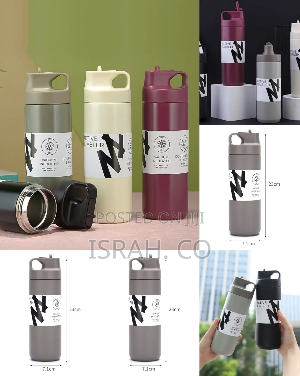 550ml Suction Nozzle Sports Kettle Stainless Steel Thermos Cup.