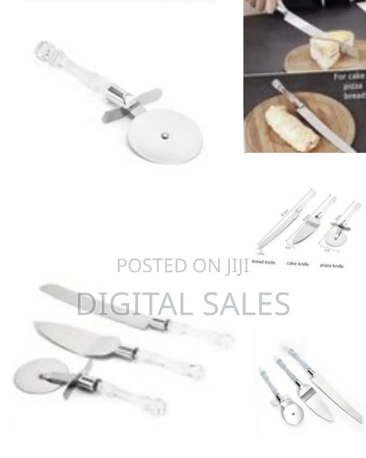 3 Pc Cake Shovel,Pizza Cutter