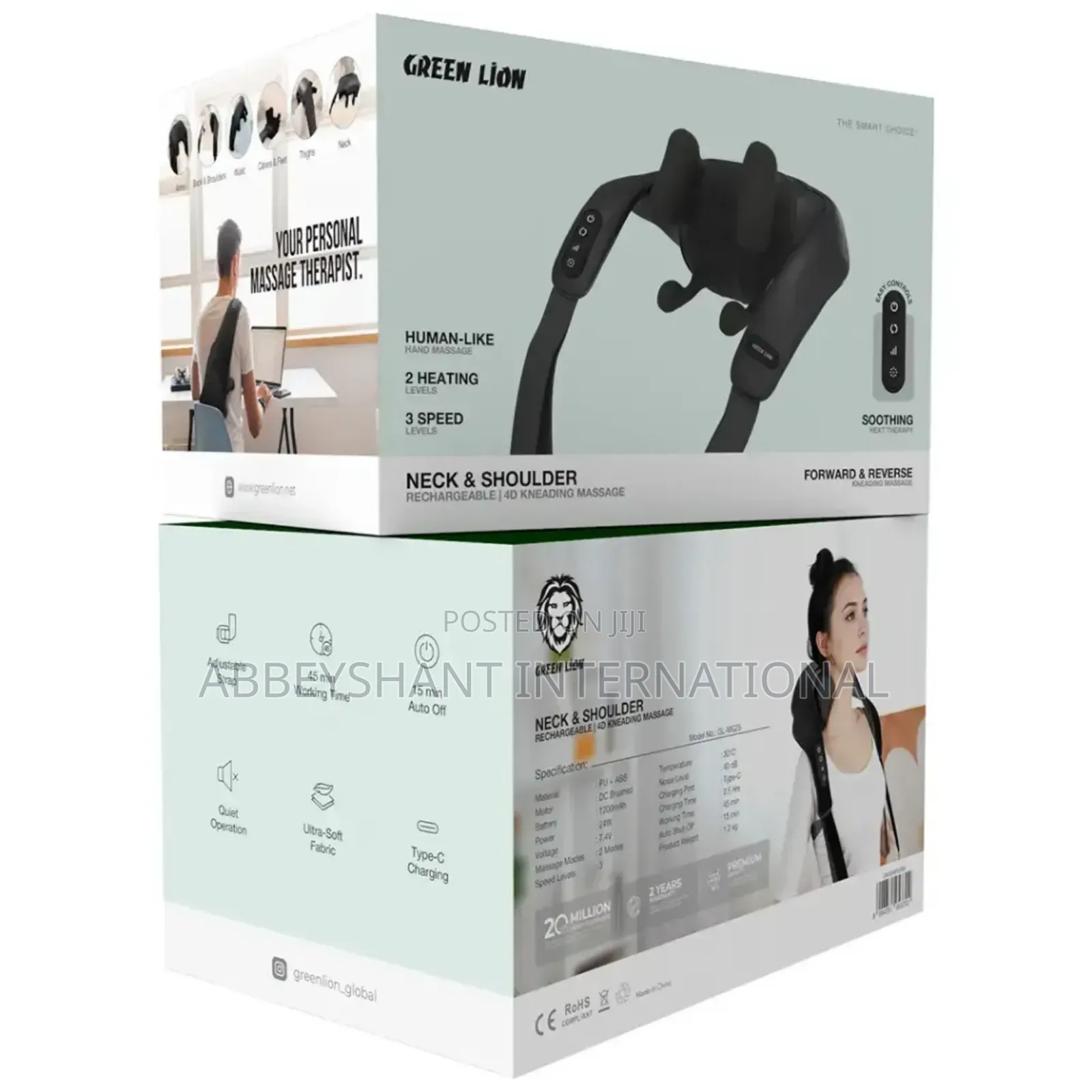 Neck Shoulder Massager/Rechargeable 4d Kneading Massage