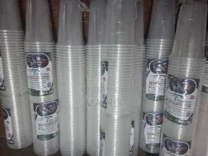 300ml Disposable Plastic Cups With Lids 25pcs