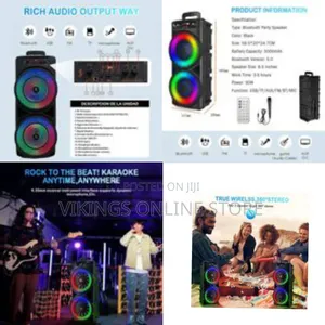 Subwoofer Dual for 8.5 Inches and 20w Outdoor RGB Lights Tf Card Fm