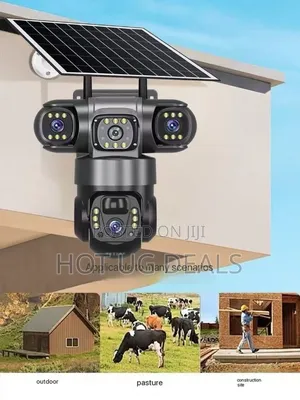 Triple Lens 4g/Wifi Solar Camera Outdoor CCTV Security Camera