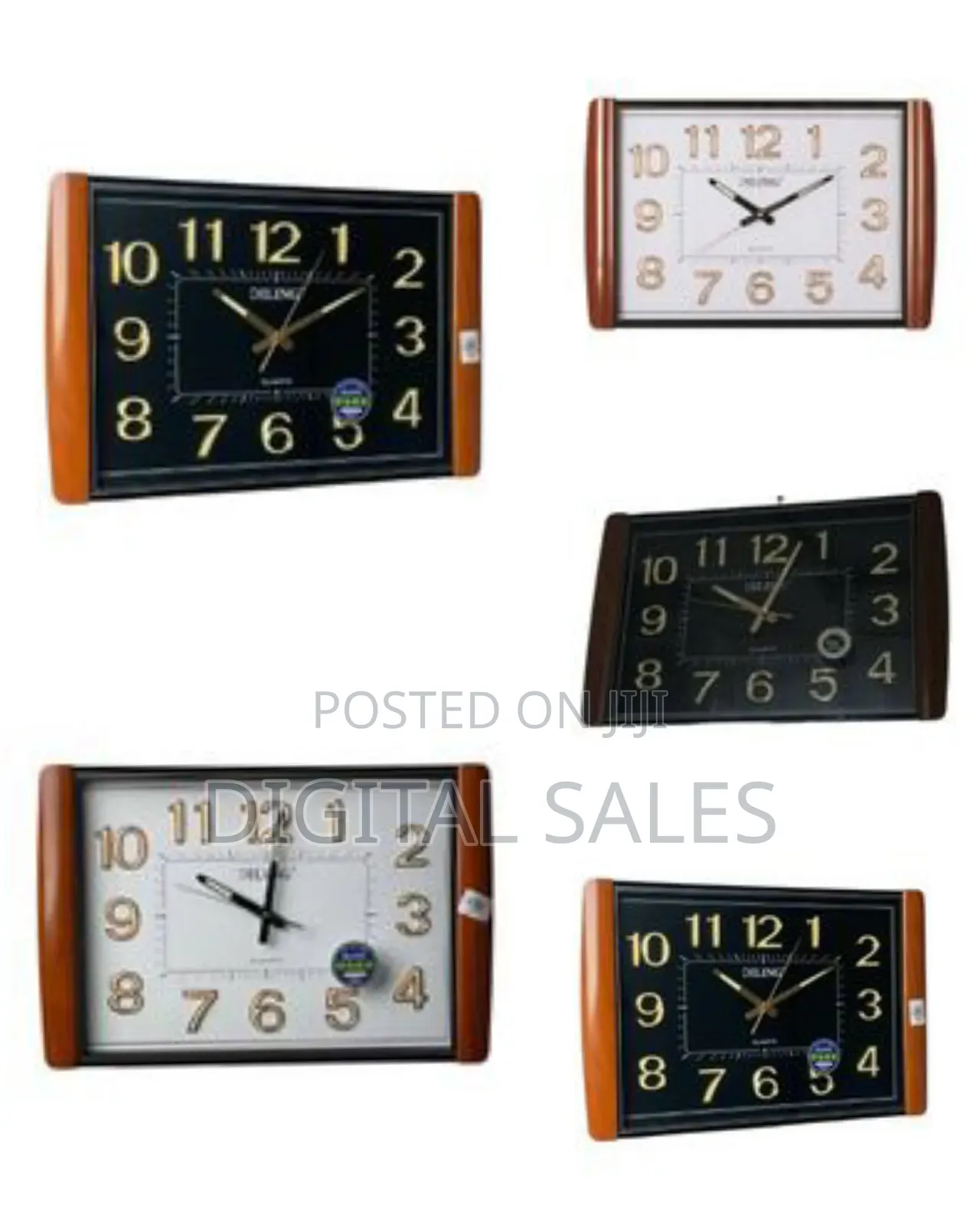 Home Decoration Rectangle Nightlight Digital Calendar Wall Clock