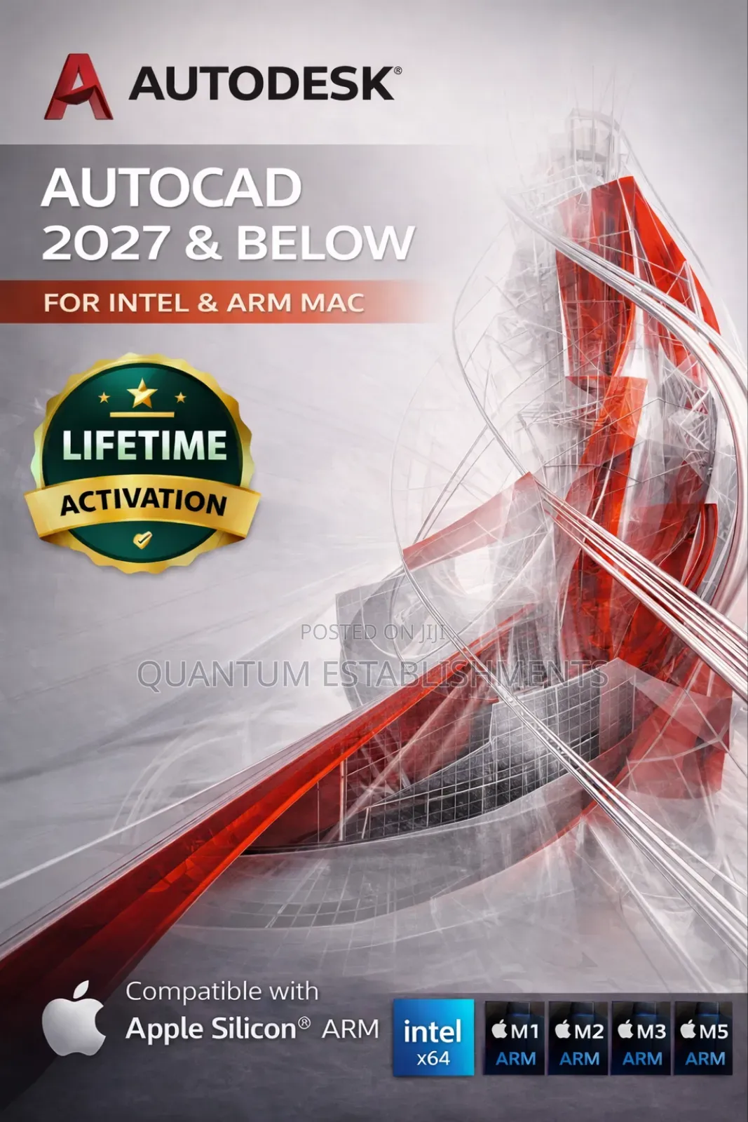 Autocad 2027 Below for Mac (Intel M1/M2/M3/M4/M5 ) | Cad Software