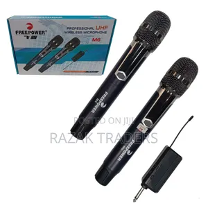 Wireless Dual Microphone Set – Freepower M6 With Rechargeable