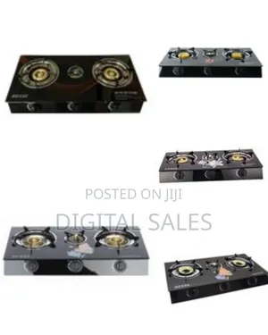 Besse Automatic Deluxe 3-Burner Glass Gas Stove