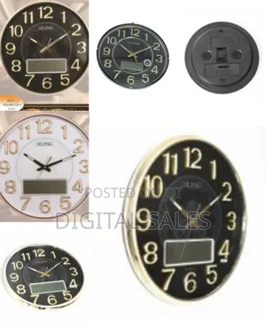 Diling Luxury Modern Wall Clock Round Shape 3d Digital Clock