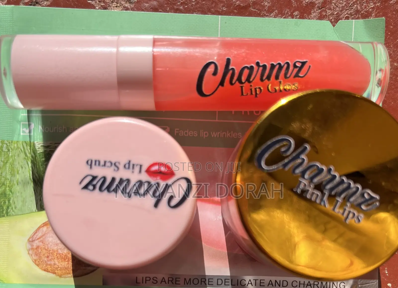 Lip Gloss and Pink Lip Therapy With a Scrub