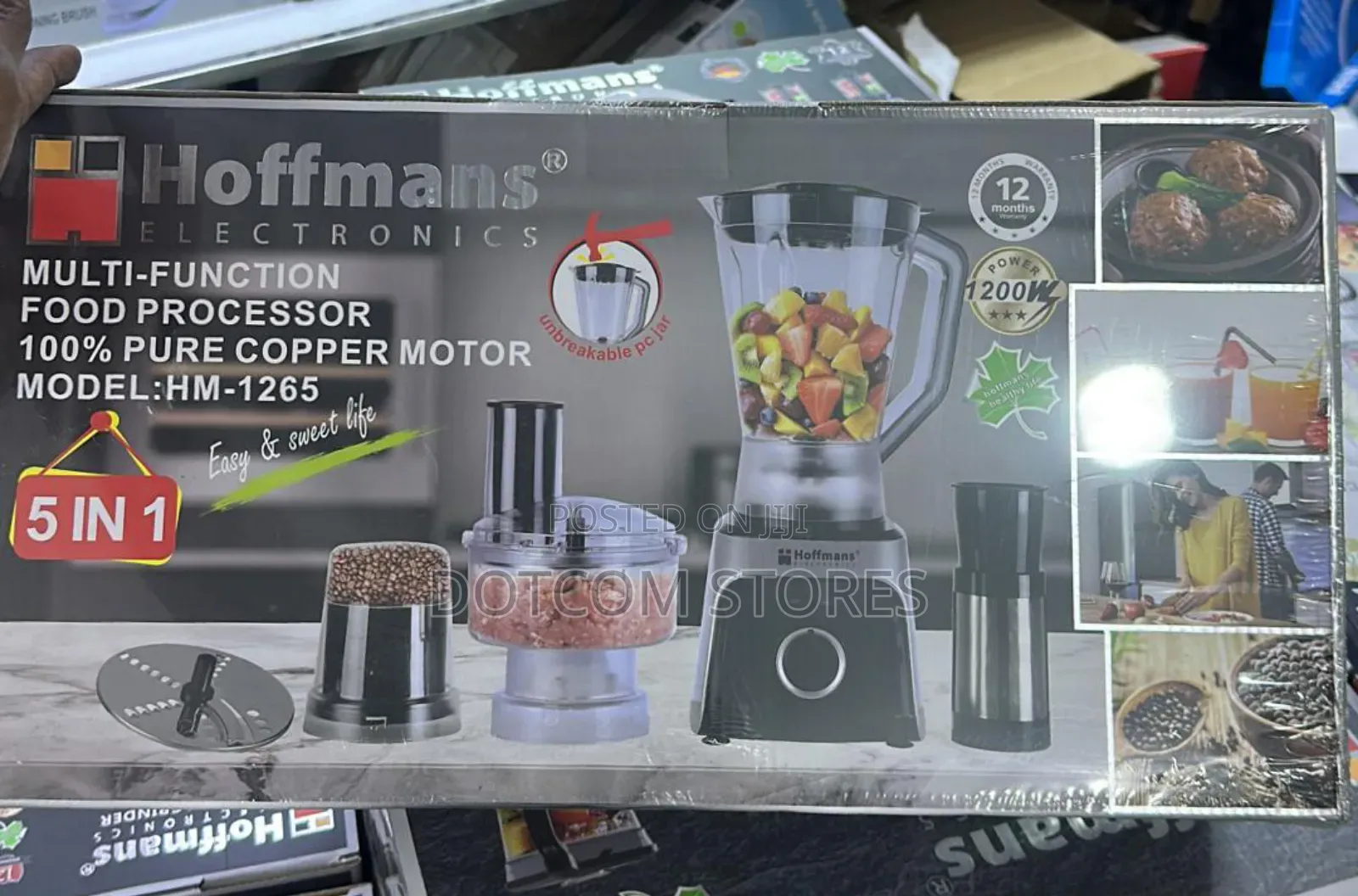 Hoffmans Hm-1265 5-in-1 Multifunction Food Processor.