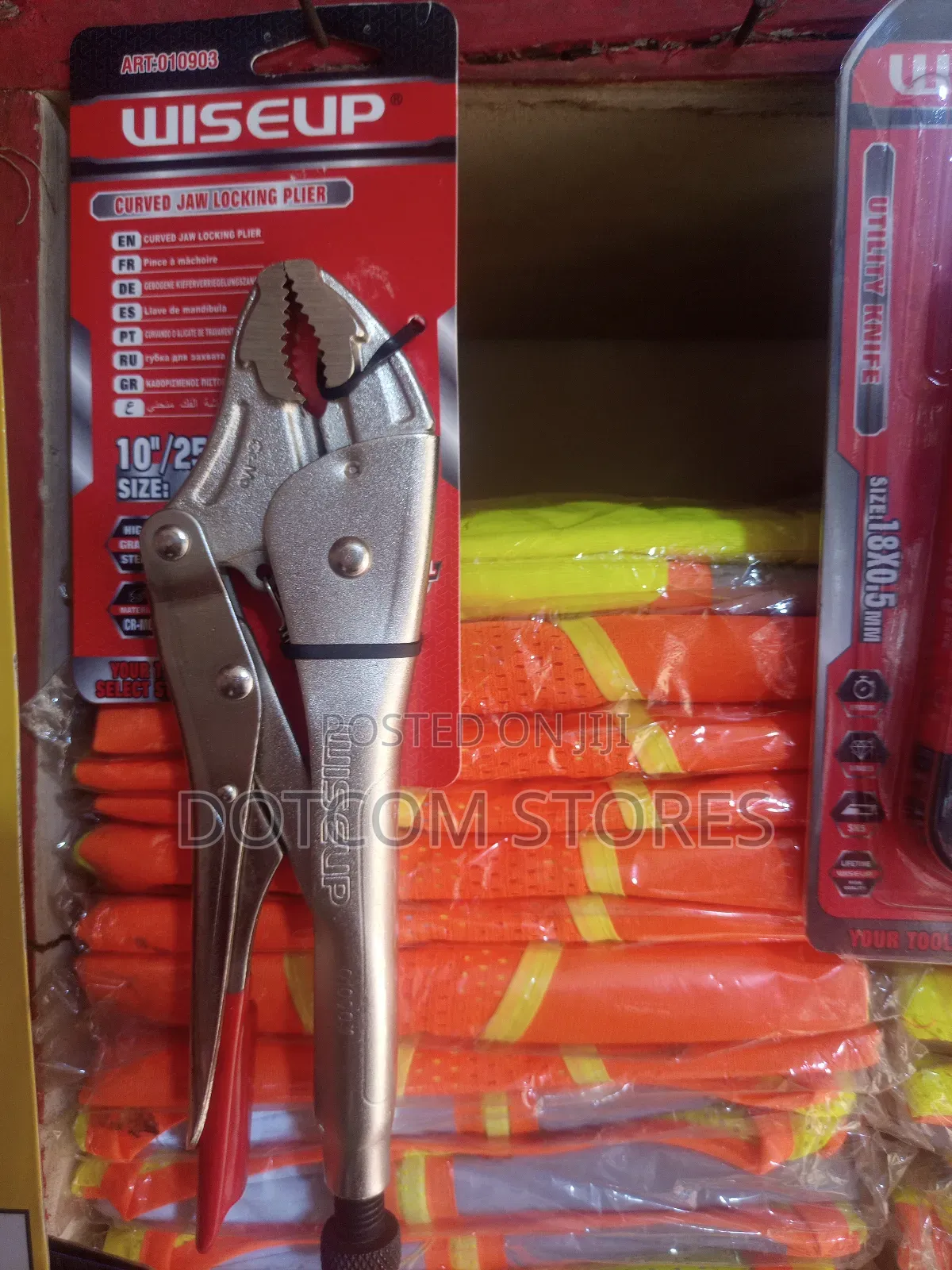 Wiseup 10-Inch Curved Jaw Locking Plier.