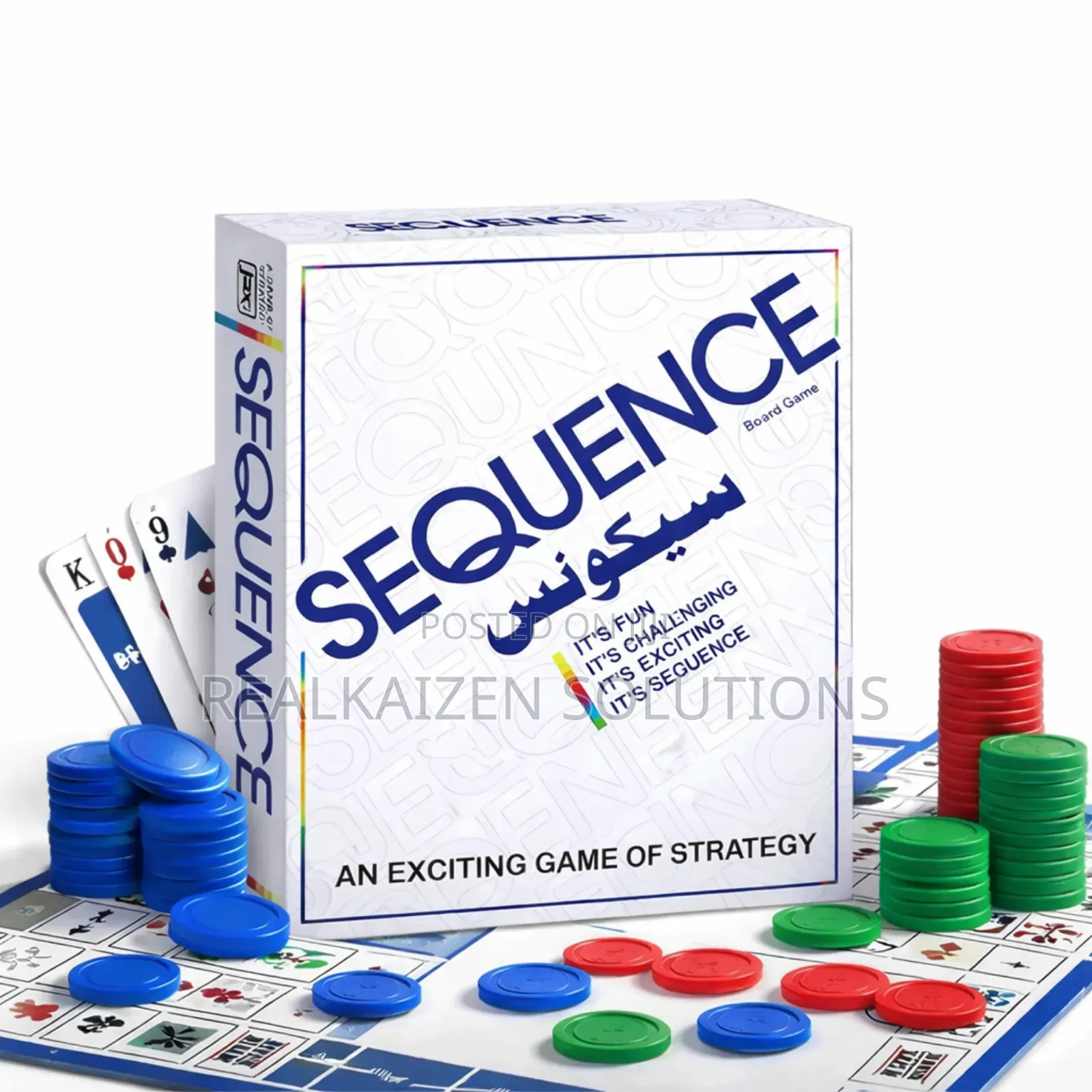 Sequence Strategy Board Game Fun Challenging Family Game