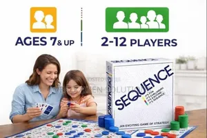 Sequence Strategy Board Game Fun Challenging Family Game