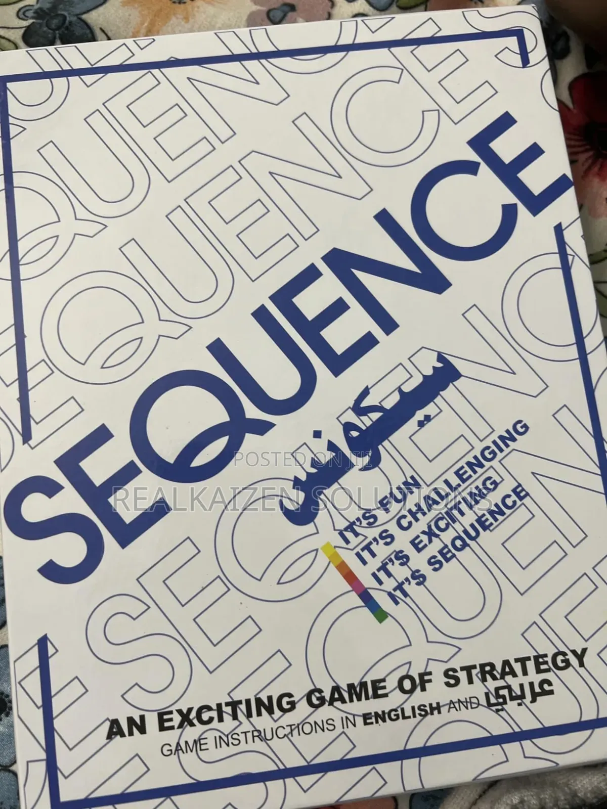 Sequence Strategy Board Game Fun Challenging Family Game