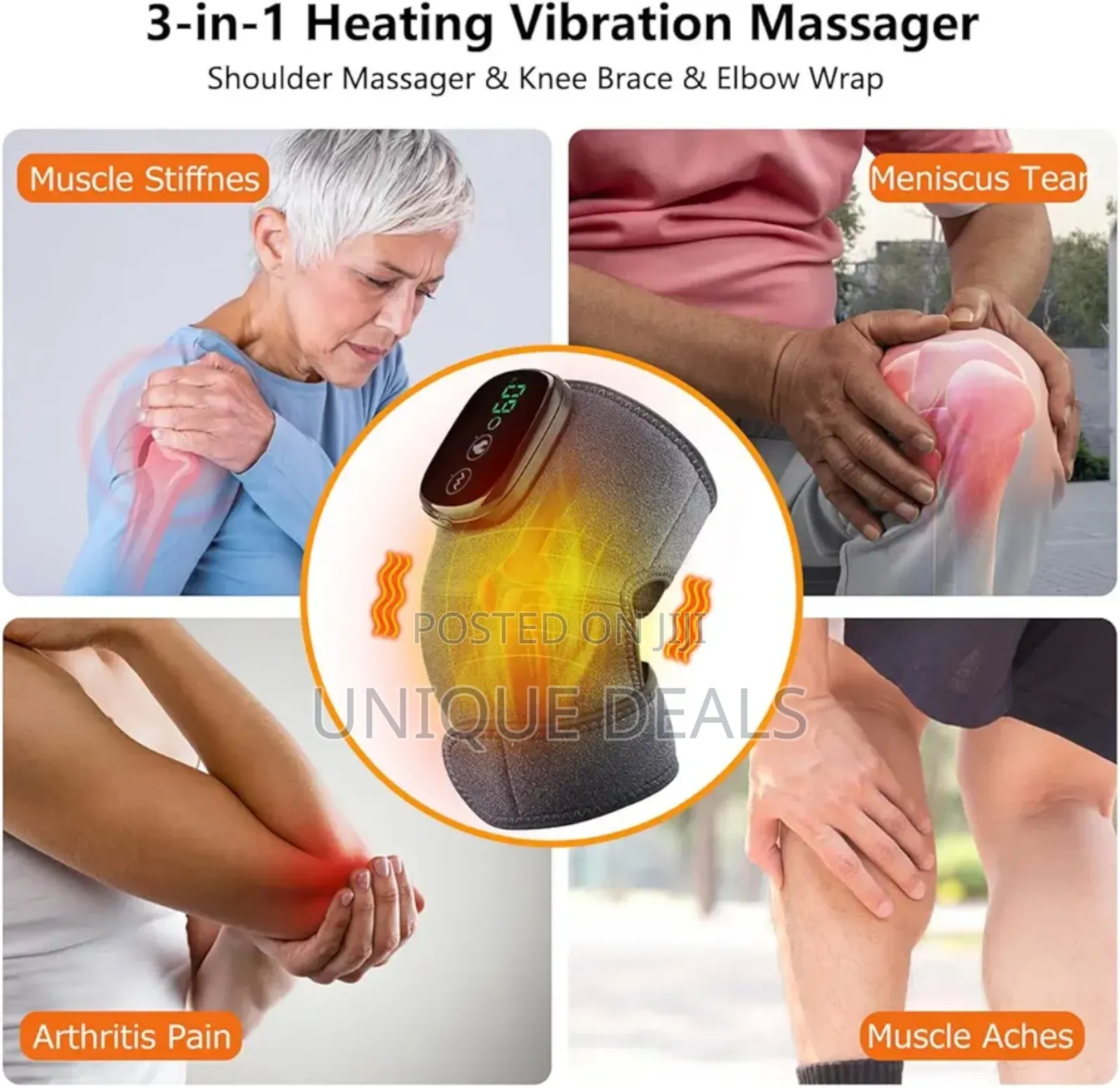 Heated Knee Massager, 3 in 1 Knee Massager