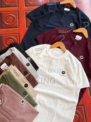 Men's Henley Texture Tshirts