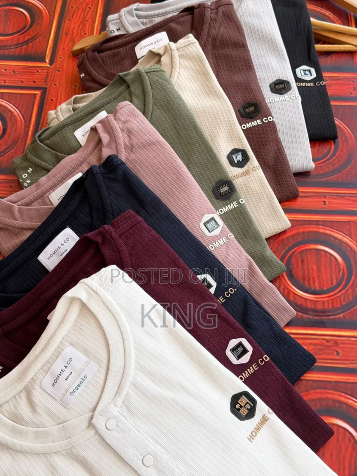 Men's Henley Texture Tshirts
