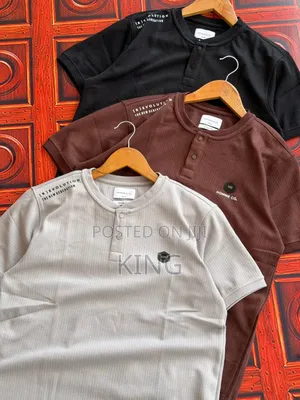 Men's Henley Texture Tshirts
