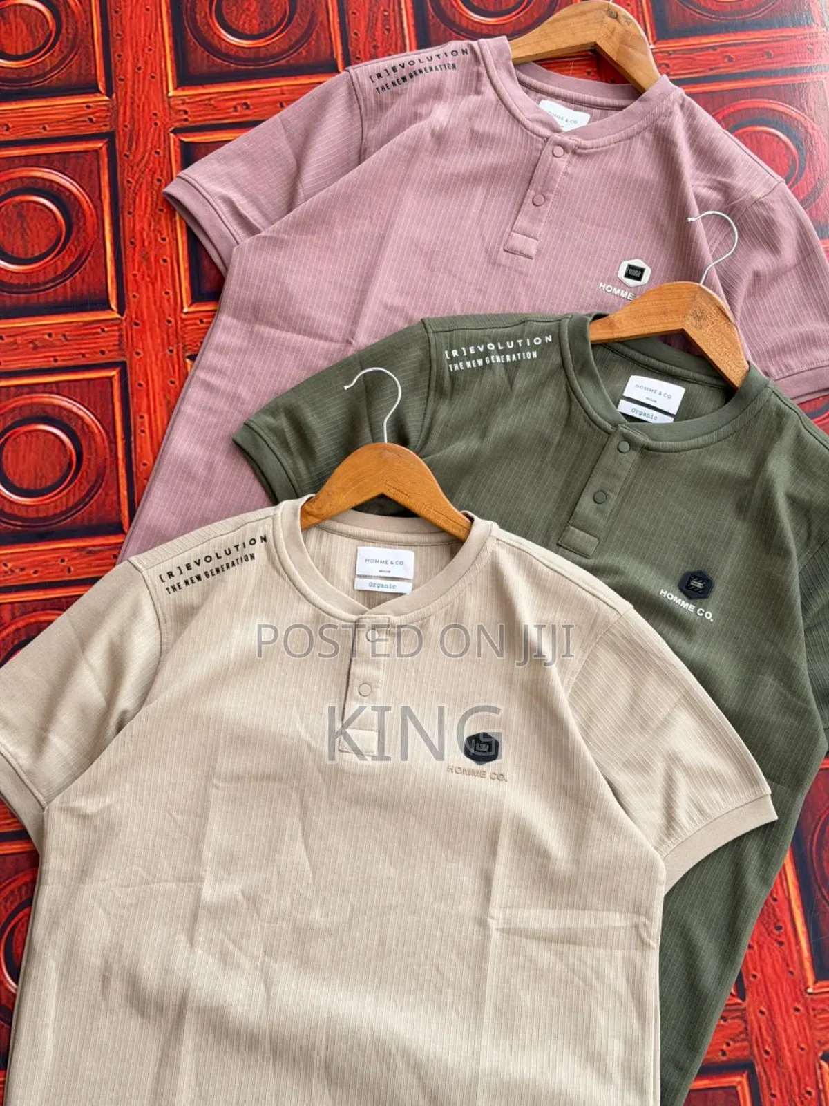 Men's Henley Texture Tshirts