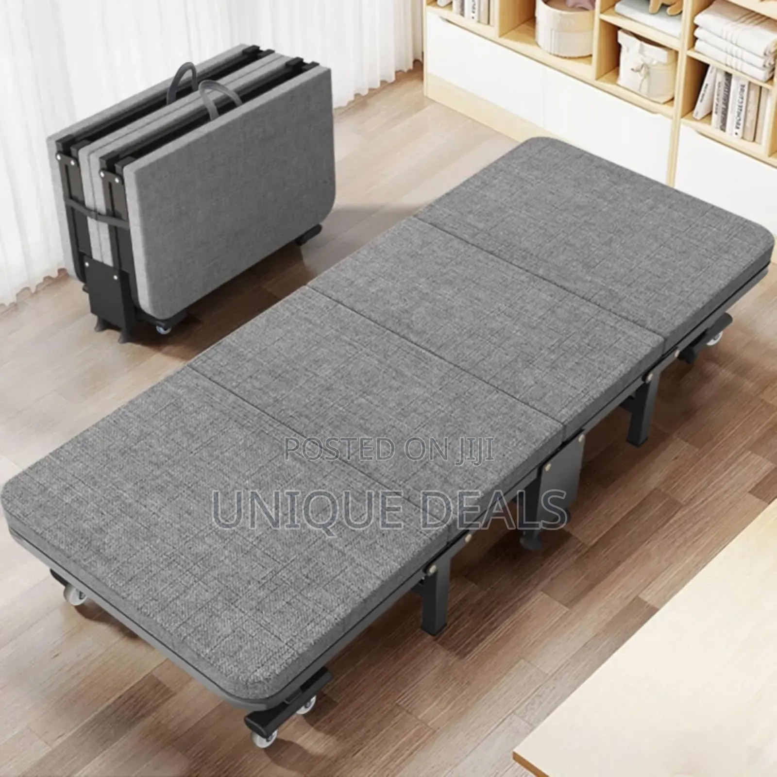 Guest Folding Bed, Portable Foldable Bed With 6-Position Backrest