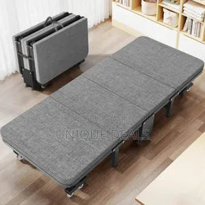 Guest Folding Bed, Portable Foldable Bed With 6-Position Backrest