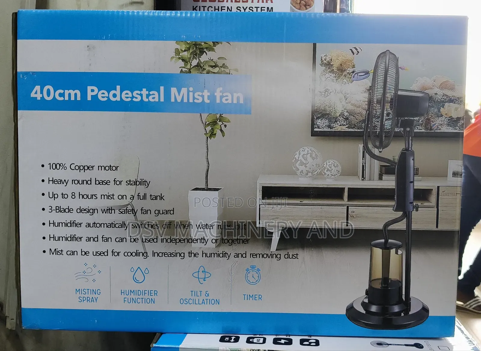 40cm Pedestal Mist Fan