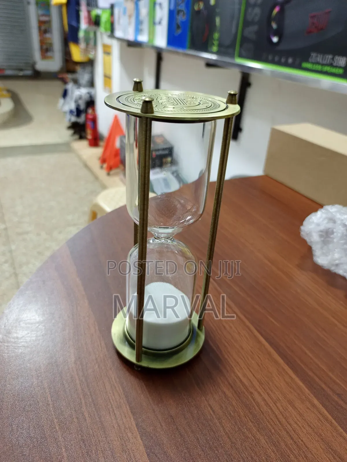 Vintage-Style Brass and Glass Sand Timer