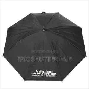 84cm Black / White Reflective Studio Umbrella