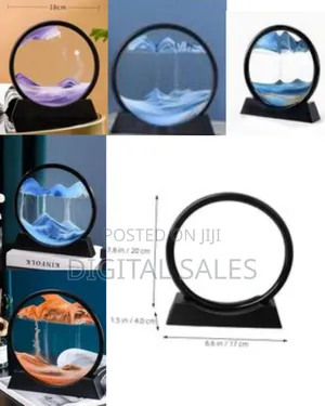 Moving-Sand Frame Art Sand Painting Round Glass