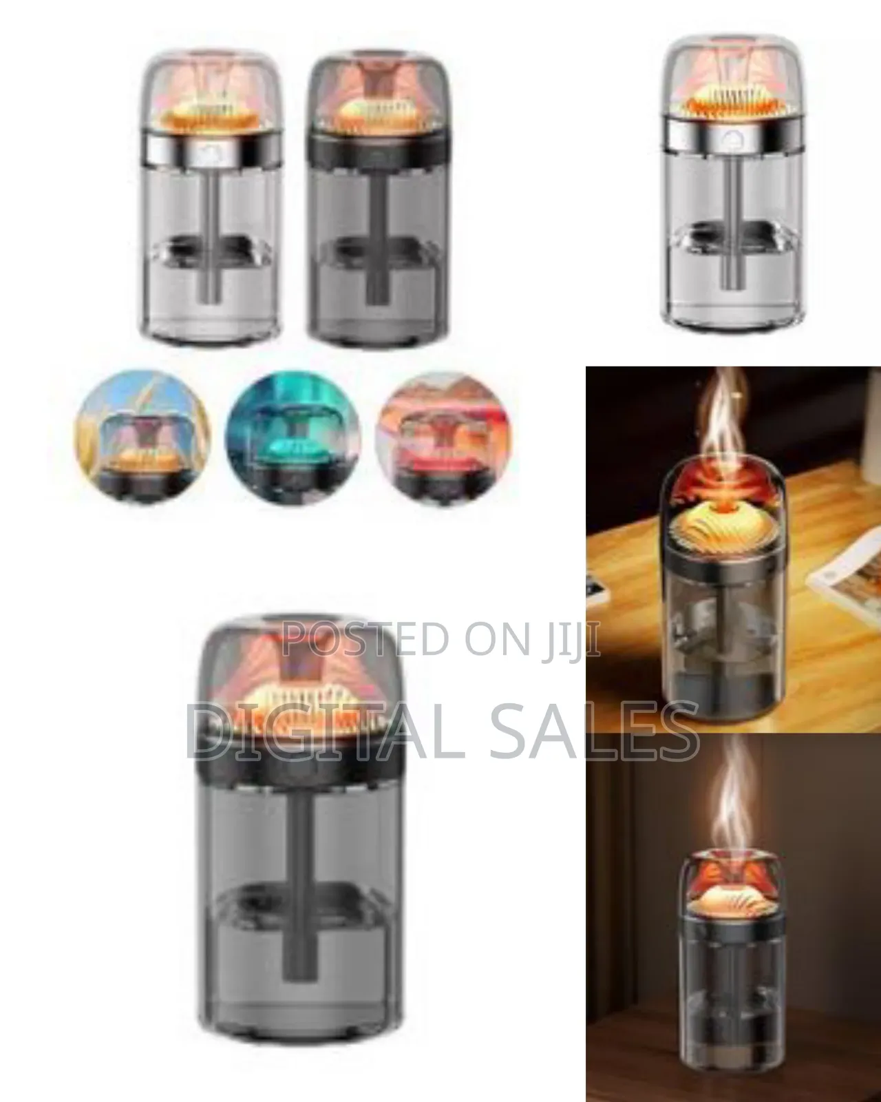 Usb Desktop Mini Water Cool Mist Fireplace Flame Aroma Humidifier
