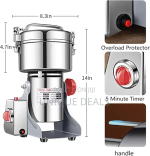 1000g Electric Grain Grinder Spice Grain Mill Stainless Steel