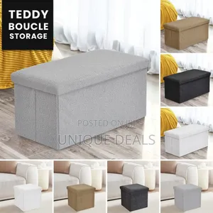 Ottoman Foldable 2in1 Storage Box Bench