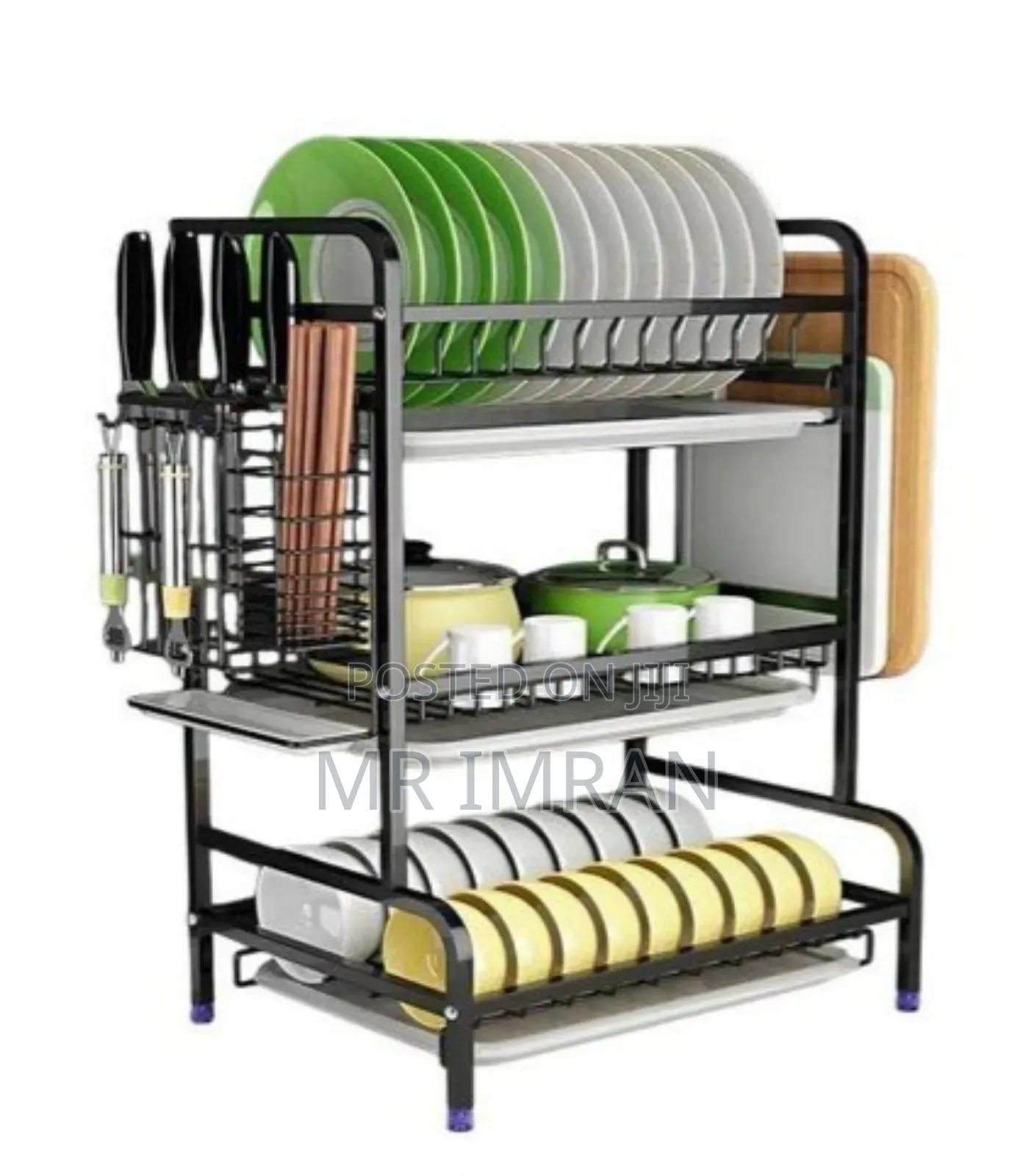 Black 3-Tier Dish Drying Rack