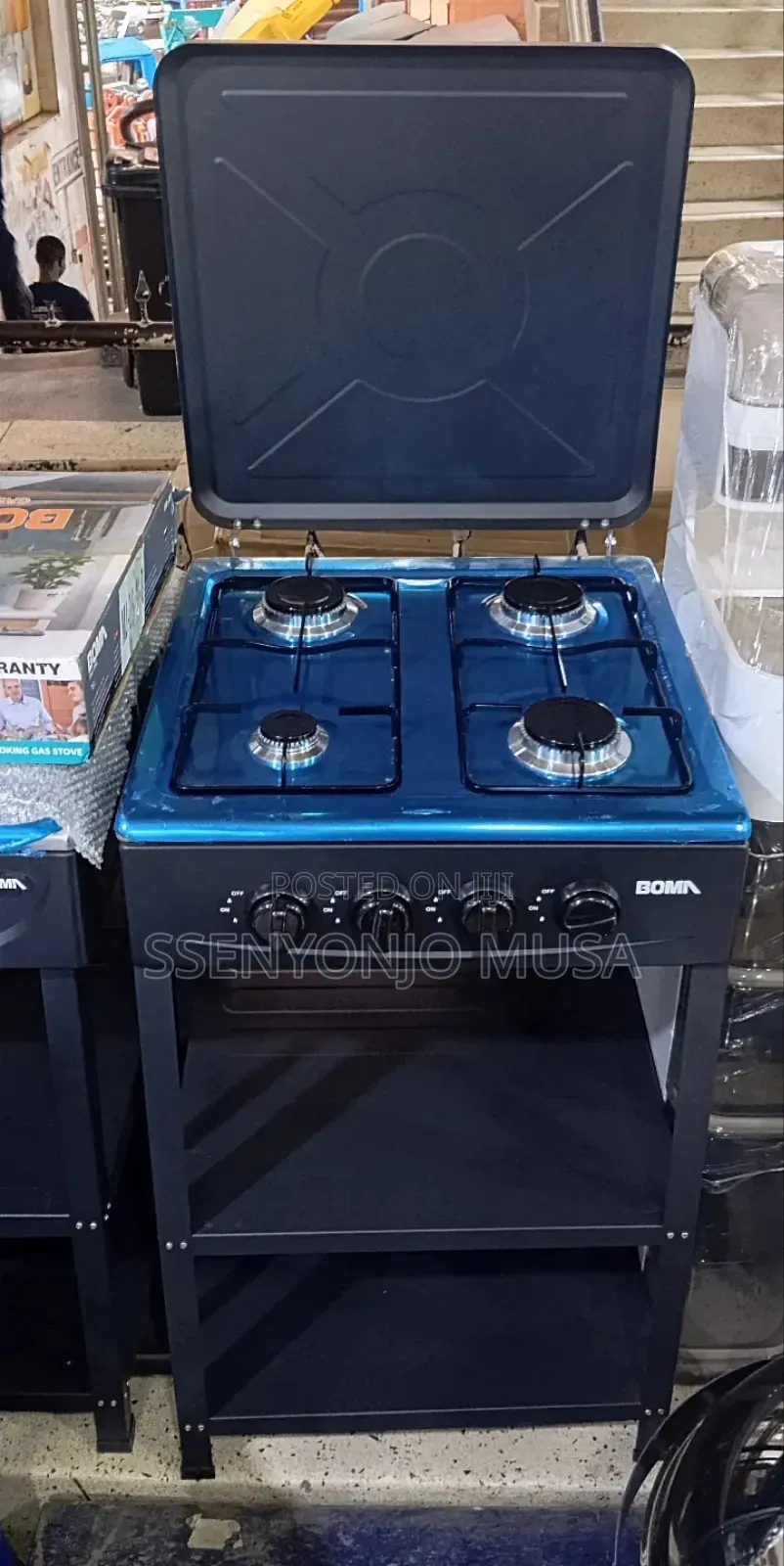 Boma Gas Stove 4 Burner Fully Gas 50×50cm With Stand – Auto Ignition