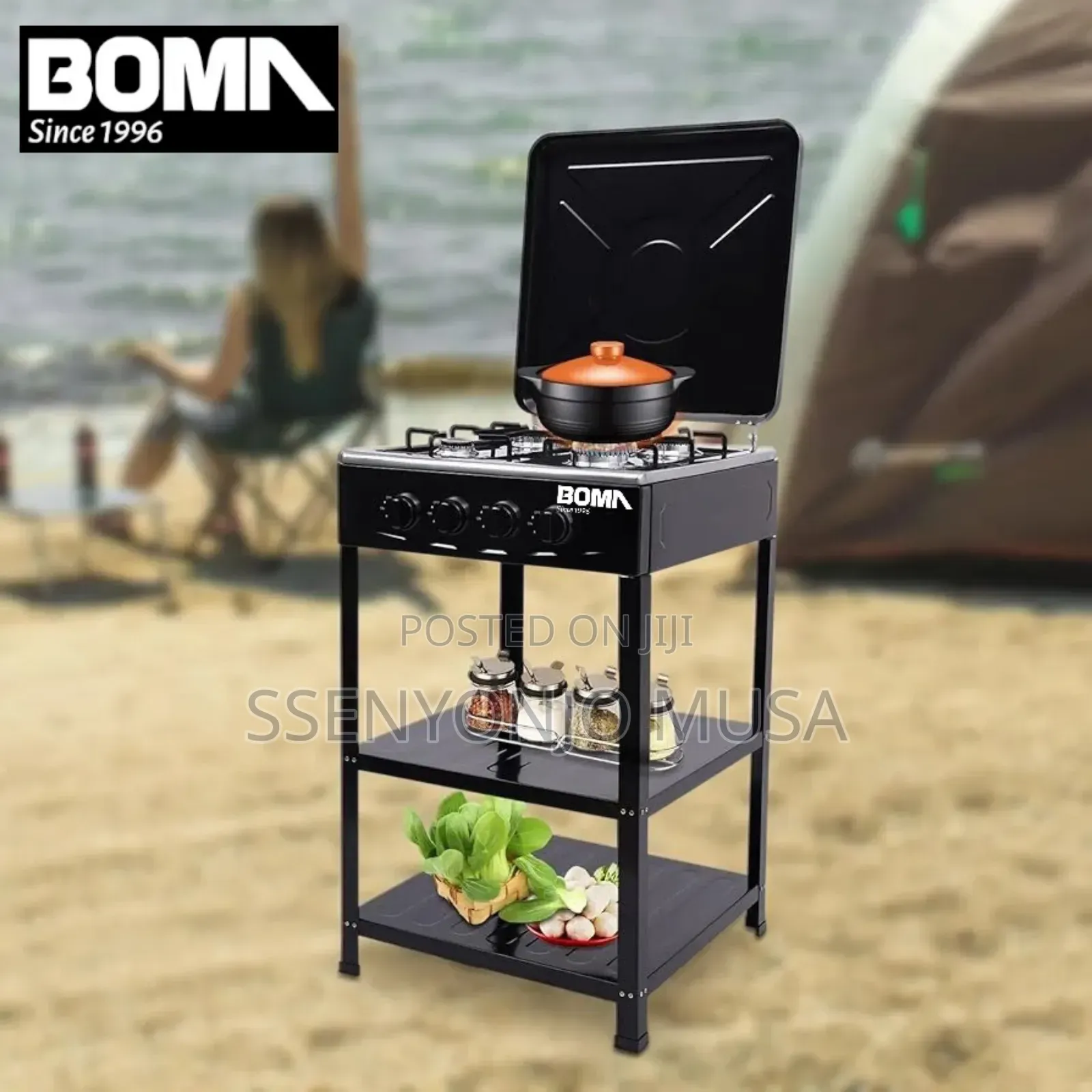 Boma Gas Stove 4 Burner Fully Gas 50×50cm With Stand – Auto Ignition