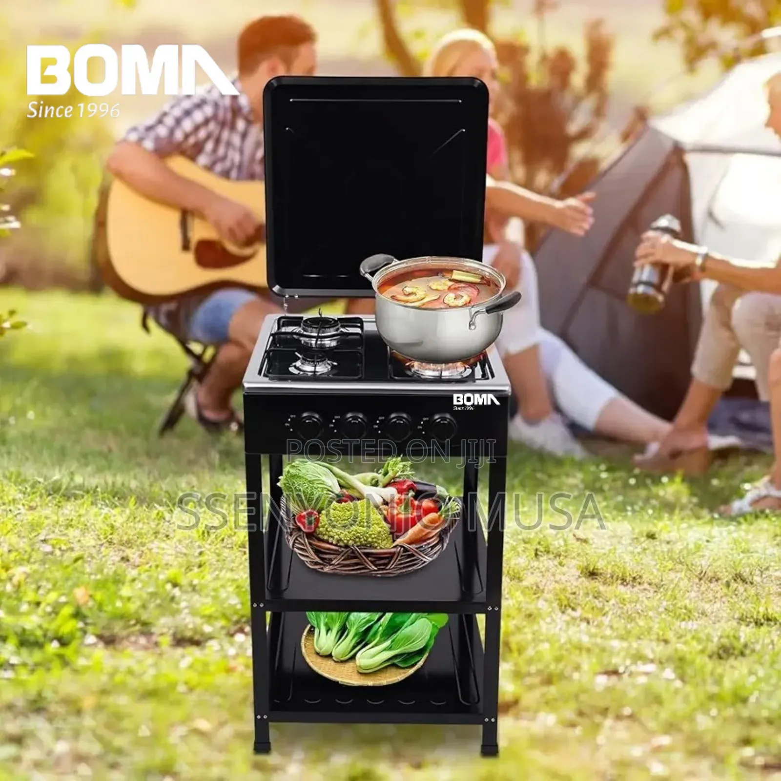 Boma Gas Stove 4 Burner Fully Gas 50×50cm With Stand – Auto Ignition