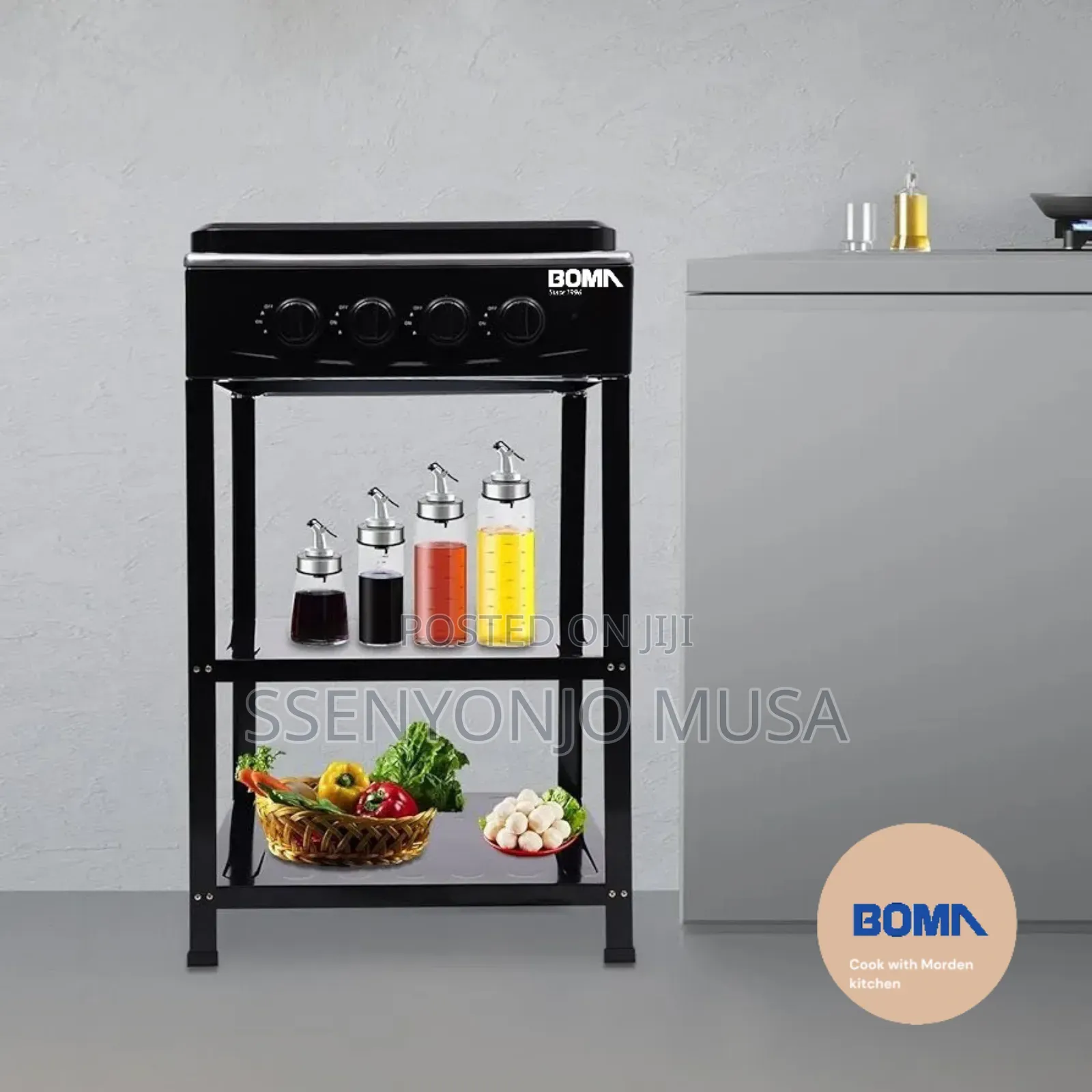 Boma Gas Stove 4 Burner Fully Gas 50×50cm With Stand – Auto Ignition
