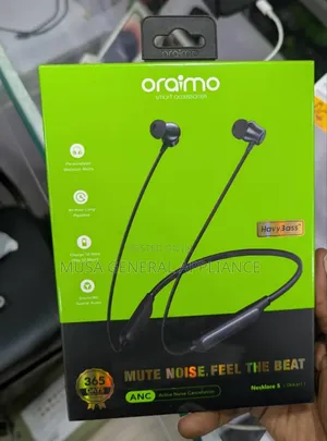 Oraimo Necklace 5 Active Noise-Canceling Neckband Earphones.