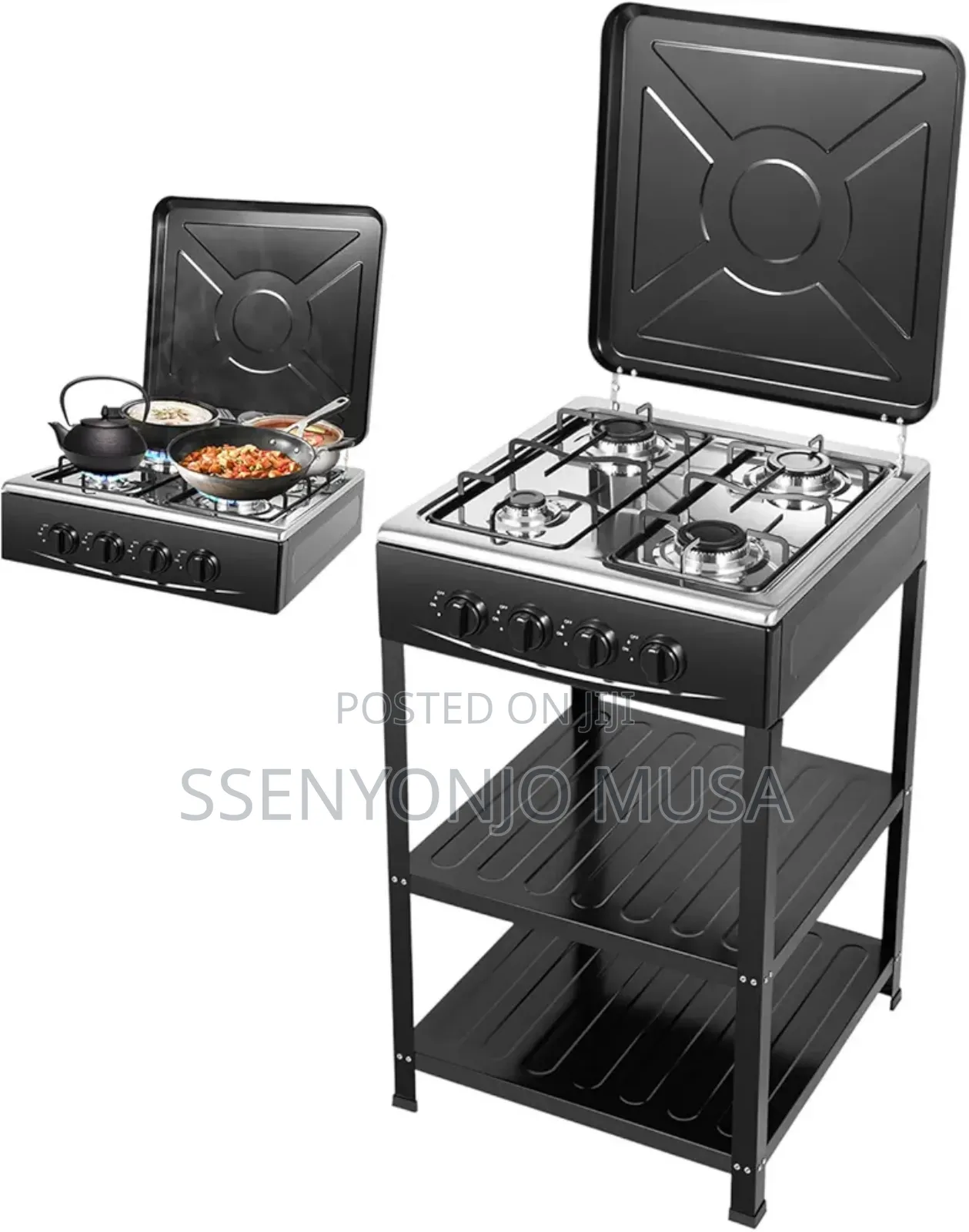 Boma Gas Stove 4 Burner Fully Gas 50×50cm With Stand – Auto Ignition