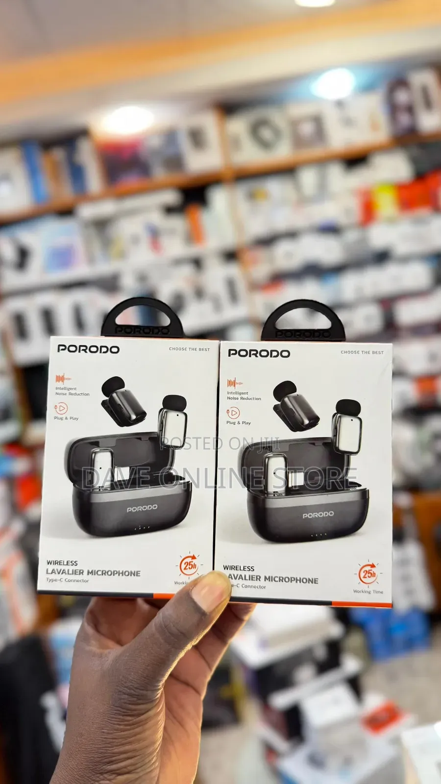 Porodo Wireless Lavalier Microphone With a Type-C Connector -