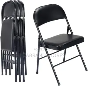 Black Foldable Padded Chair