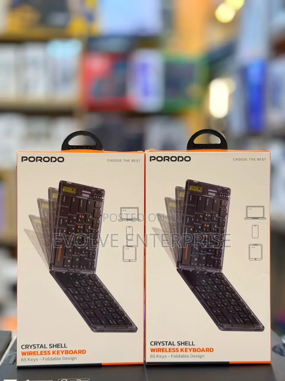 Porodo Crystal Shell Wireless Keyboard