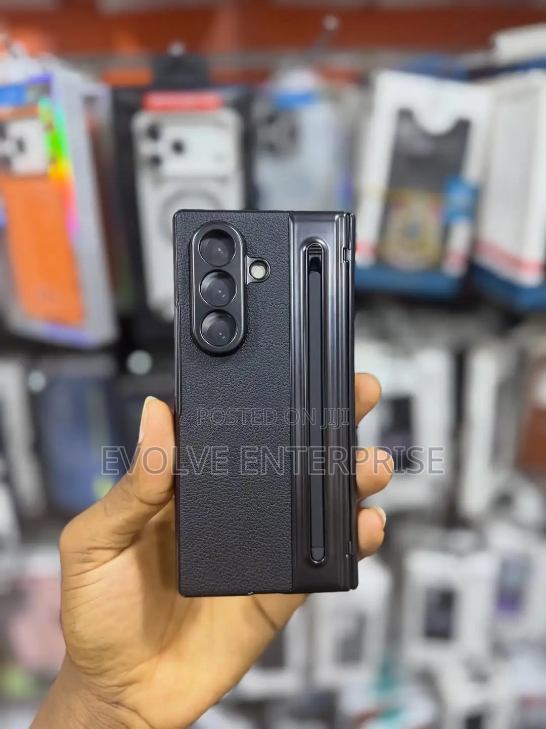 Samsung Galaxy Z Fold 7 Leather Case With Screen Guard