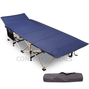 Foldable Camping Bed With Side Storage Bag