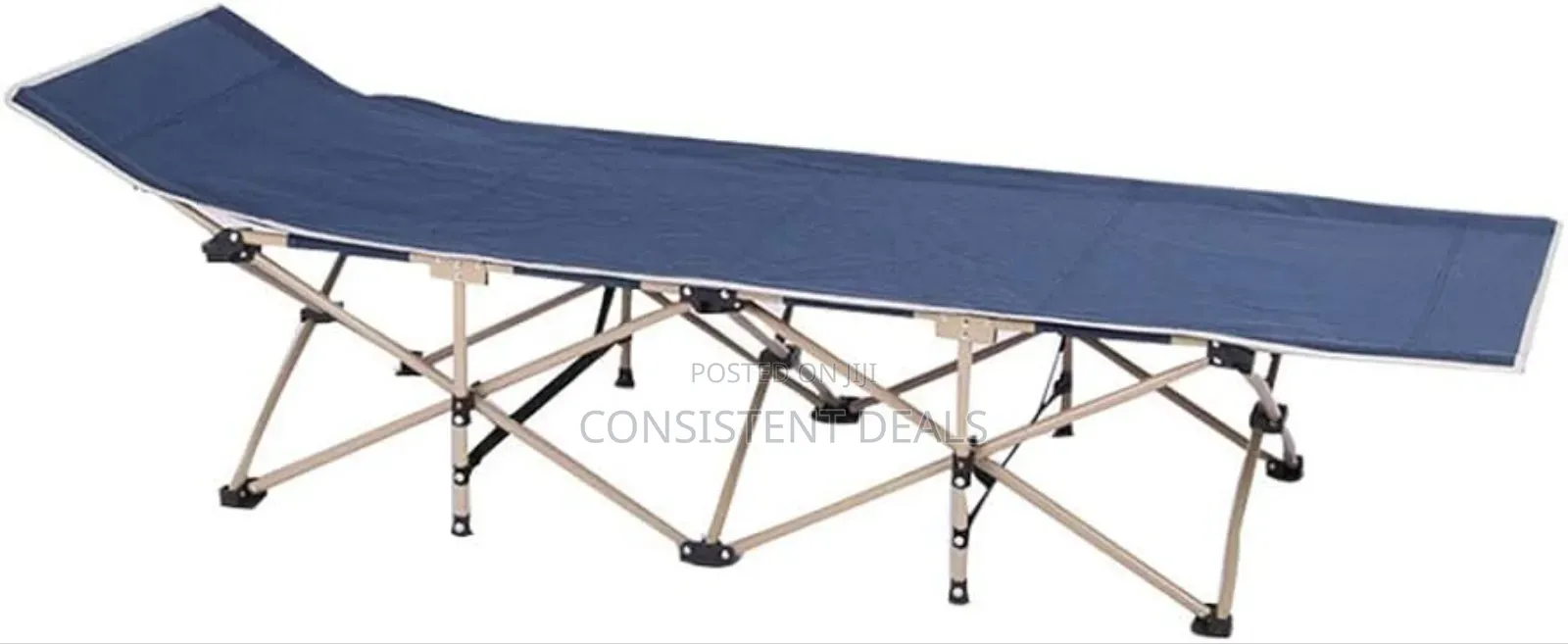Foldable Camping Bed With Side Storage Bag