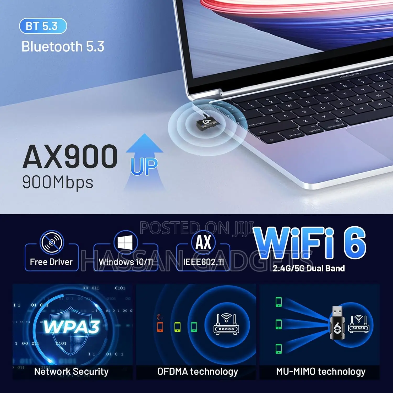 2in-1 Usb Wifi Bluetooth Adapter - -Band, Wifi Bluetooth Adapter