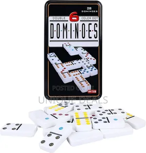 Double 6 Dominos Set for Adults With Tin Box