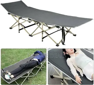 Folding Camping Cot With Pad for Adults