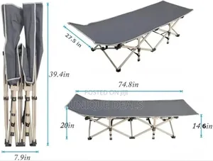 Folding Camping Cot With Pad for Adults