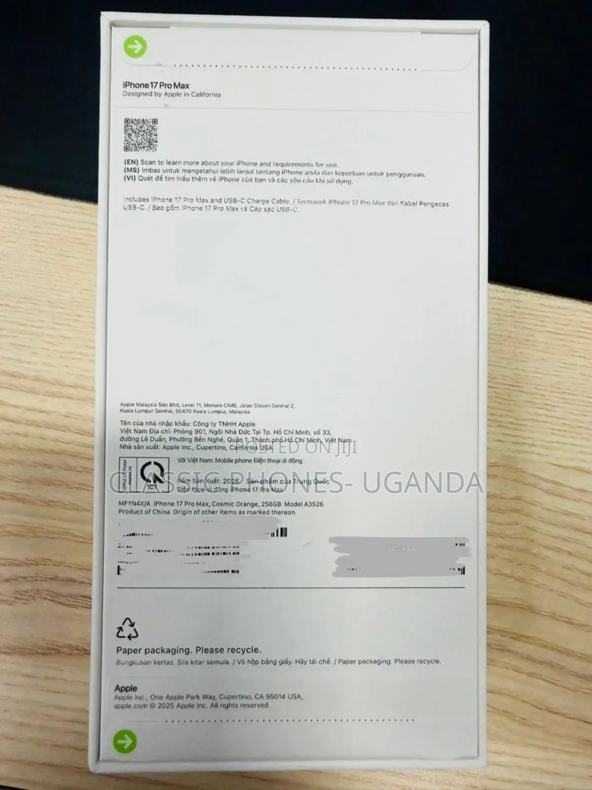New Apple iPhone 17 Pro Max 2 TB Rose Gold